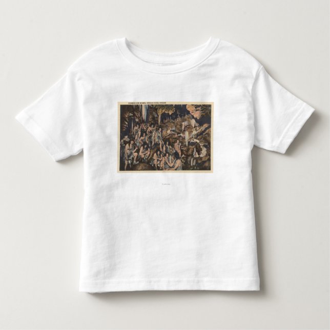 Oregon Caves - Cavemen and Women in Caves Toddler T-Shirt (Front)
