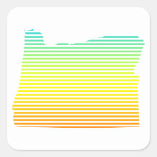 oregon chill fade square sticker