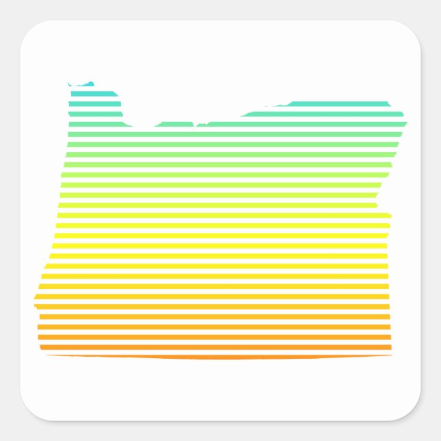 oregon chill fade square sticker (Front)