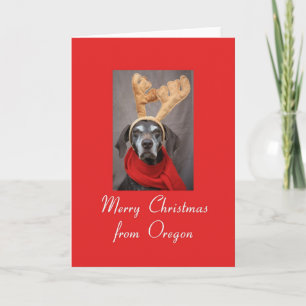 Oregon  Christmas Card, state specific Holiday Card