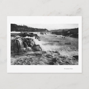 Oregon City, OR Salmon Fishing on Willamette Postcard