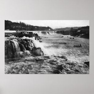 Oregon City, OR Salmon Fishing on Willamette Poster