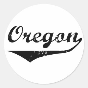 Oregon Classic Round Sticker
