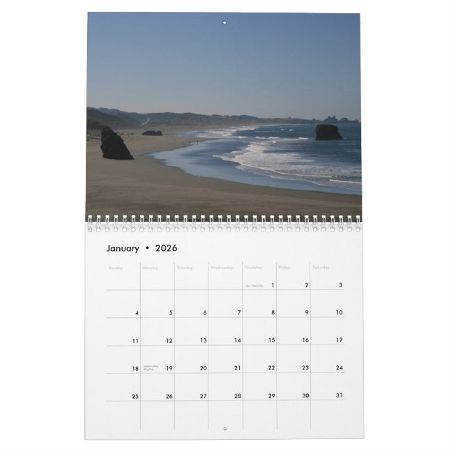 Oregon Coast 2012 Calendar (Jan 2026)