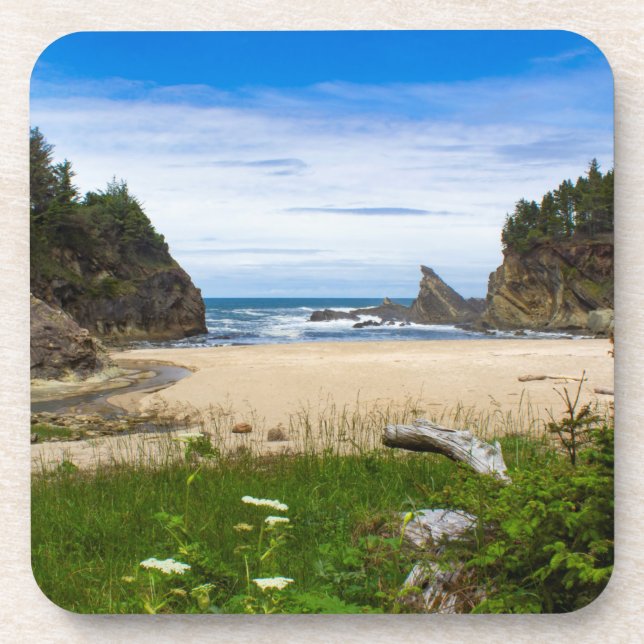 Oregon Coast Beach Theme Coaster Set (Front)