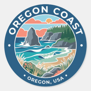 Oregon Coast Classic Round Sticker