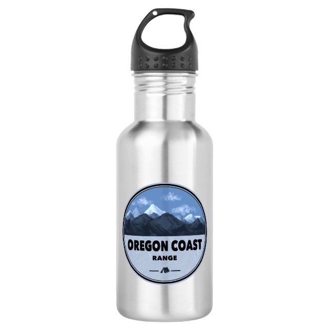 Oregon Coast Mountain Range Camping 532 Ml Water Bottle (Front)
