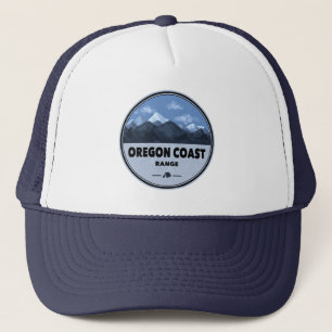 Oregon Coast Mountain Range Camping Trucker Hat
