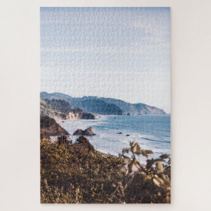 Oregon Coast Ocean and Mountains Photography Poste Jigsaw Puzzle