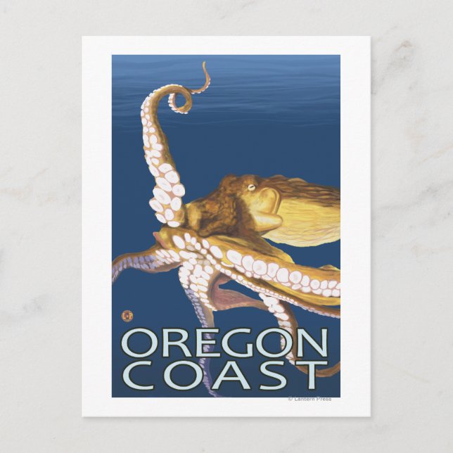Oregon Coast Octopus Postcard (Front)