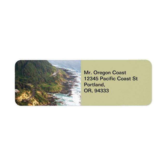 Oregon Coast Return Address Label (Front)
