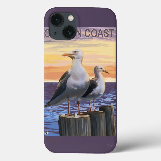 Oregon Coast Sea Gulls Case-Mate iPhone Case (Back)
