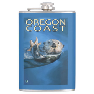 Oregon Coast Sea Otter Hip Flask