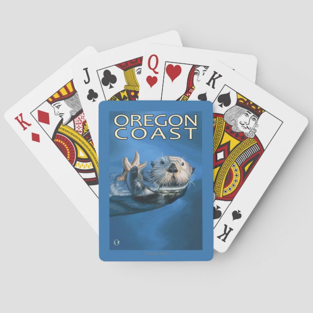 Oregon Coast Sea Otter Playing Cards (Back)