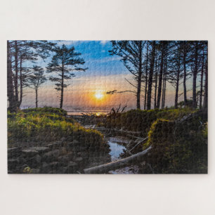 Oregon Coast Sunset at Cape Lookout Jigsaw Puzzle