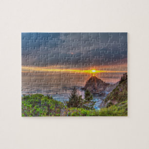 Oregon Coast Sunset Jigsaw Puzzle