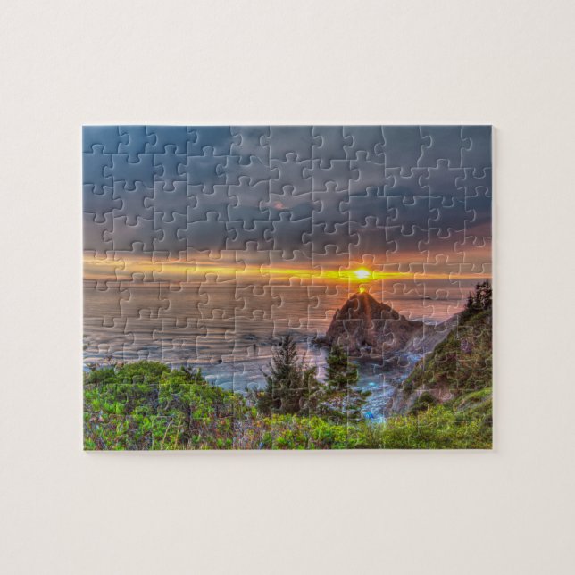 Oregon Coast Sunset Jigsaw Puzzle (Horizontal)