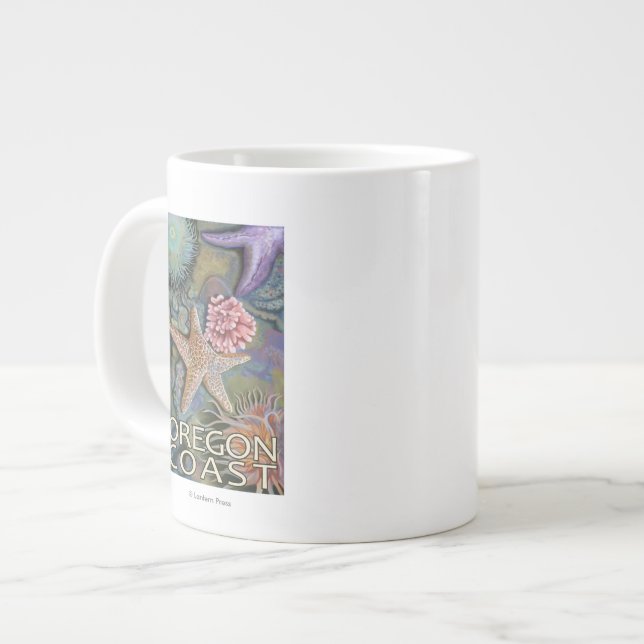 Oregon Coast Tidepool Large Coffee Mug (Front Left)