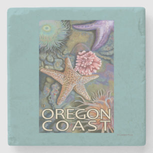 Oregon Coast Tidepool Stone Coaster