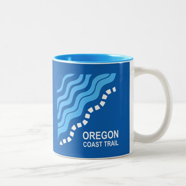 Oregon Coast Trail Two-Tone Coffee Mug (Right)