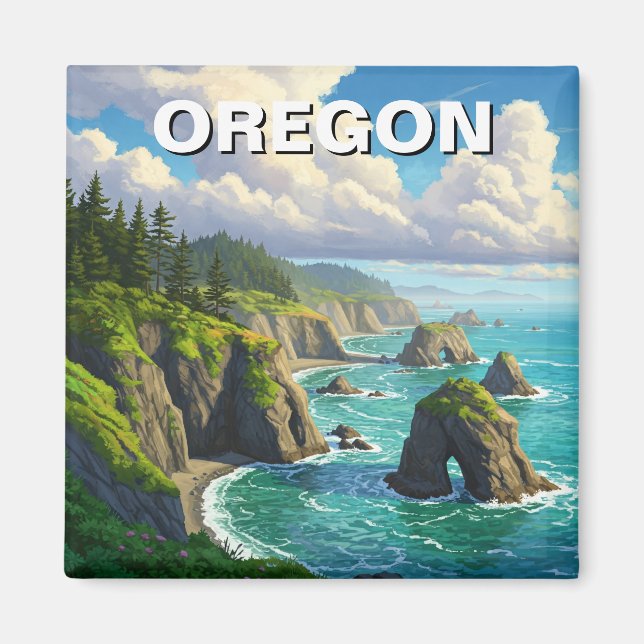 Oregon coast Travel Magnet (Front)