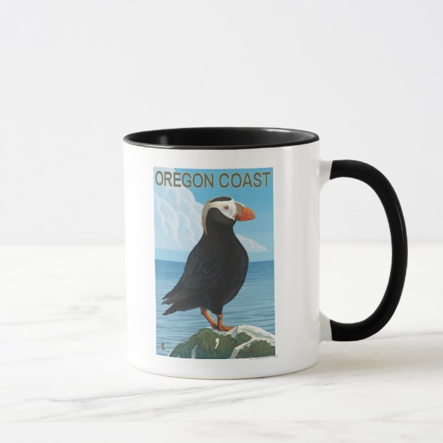 Oregon Coast Tufted Puffin Mug (Right)