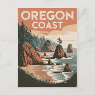 Oregon Coast Vintage Postcard