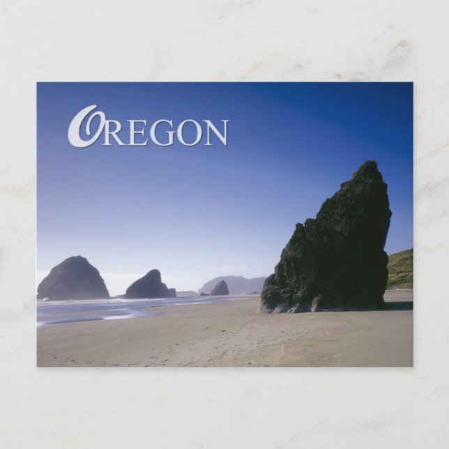 Oregon coast with rock formations postcard (Front)