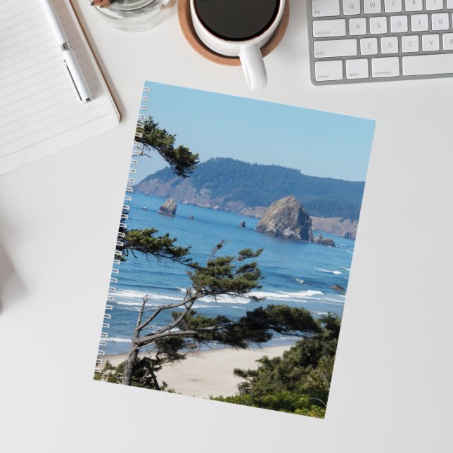 Oregon Coastline Sea Stack Seascape Notebook (In Situ)