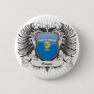 Oregon Crest 6 Cm Round Badge