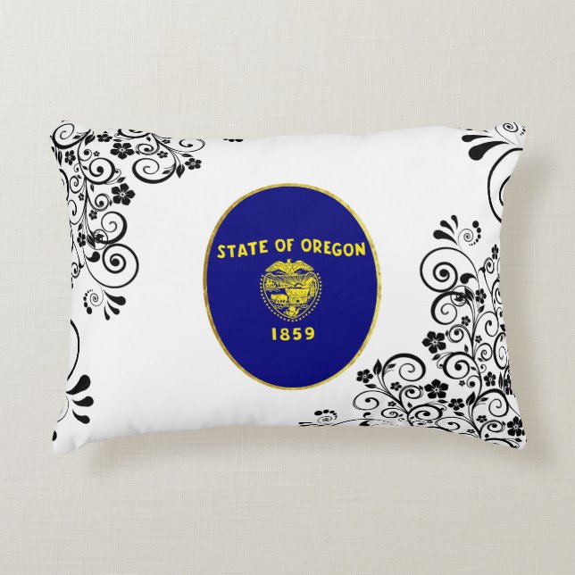 Oregon flag decorative cushion (Front)
