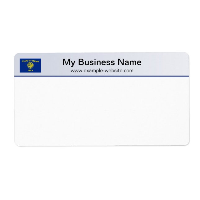 Oregon Flag Header Shipping Label (Front)