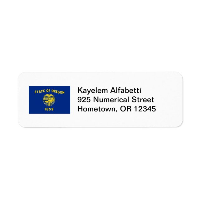 Oregon Flag Return Address Label (Front)