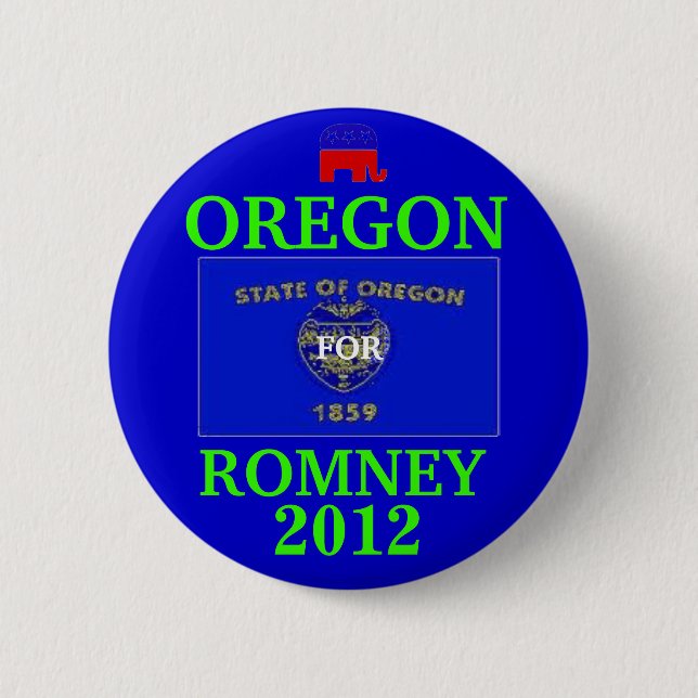 Oregon for Romney 2012 6 Cm Round Badge (Front)