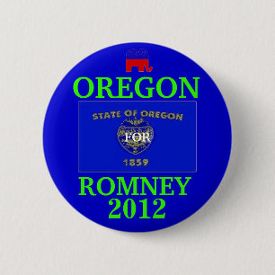 Oregon for Romney 2012 6 Cm Round Badge
