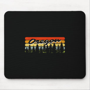Oregon Forest Sunset Trees Cabin Theme Souvenir Mouse Pad