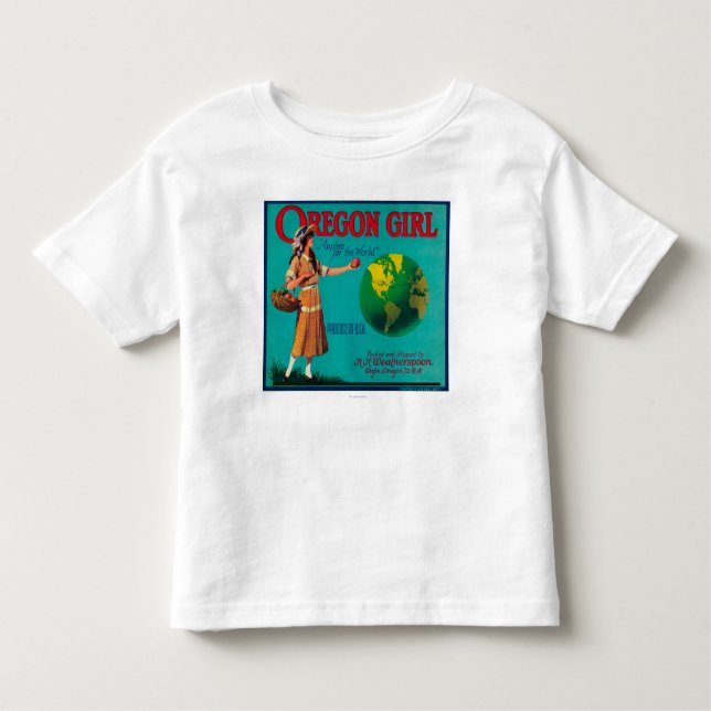 Oregon Girl Apple Crate LabelElgin, OR Toddler T-Shirt (Front)
