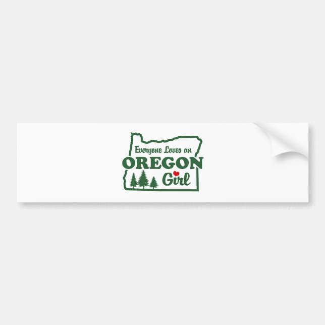 Oregon Girl Bumper Sticker (Front)