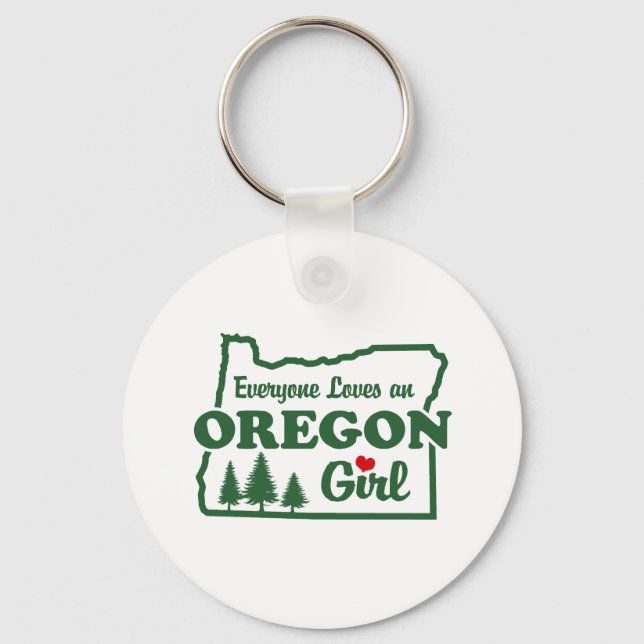 Oregon Girl Key Ring (Front)