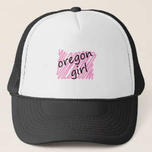 Oregon Girl with Scribbled Oregon Map Trucker Hat