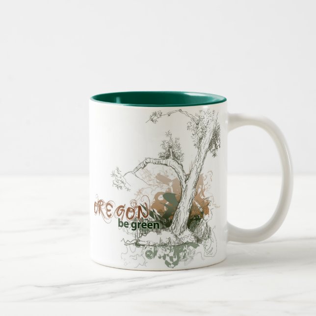Oregon Green Tree Mug (Right)