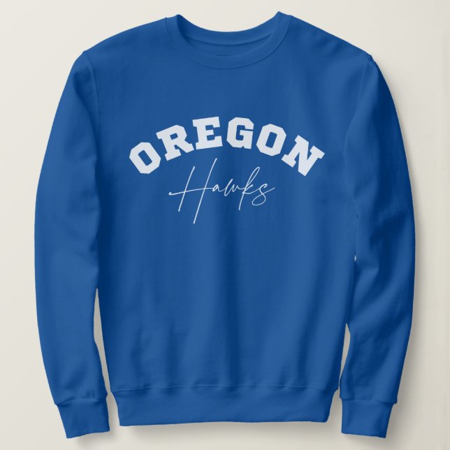 Oregon Hawks Women's Crew Neck Sweatshirt (Design Front)