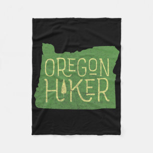 Oregon Hiker Outdoors Clic Retro Hiking Adventure Fleece Blanket