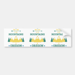 Oregon Hiking and Camping Bumper Sticker