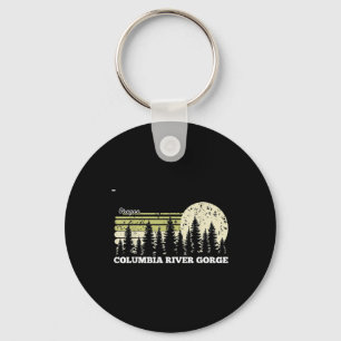 Oregon Hiking Columbia River Gorge Trees Nature Fo Key Ring