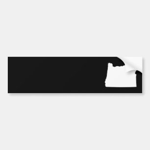 Oregon in White and Black Bumper Sticker