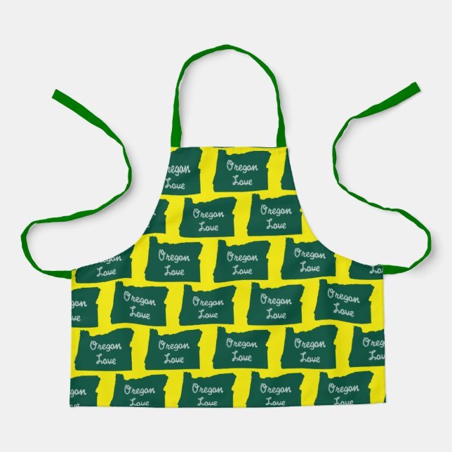 Oregon LOVE Rope Green Apron (Front)
