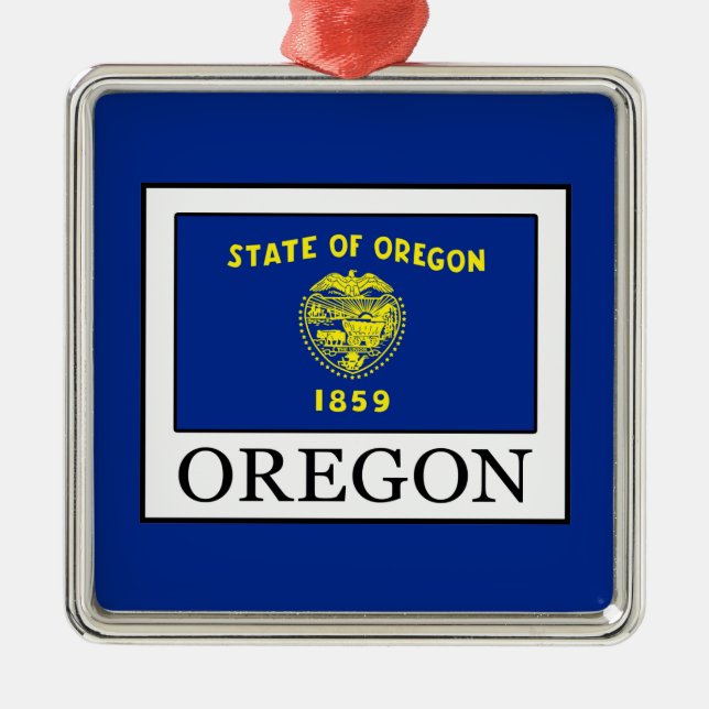 Oregon Metal Tree Decoration (Front)