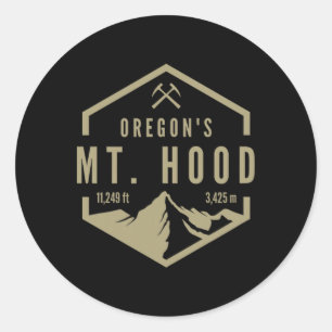 Oregon Mountain Mt. Hood Classic Round Sticker