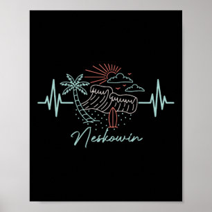 Oregon Neskowin Heartbeat Surfboarder Poster